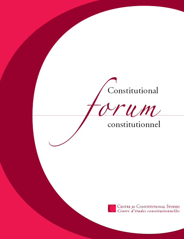 					View Vol. 31 No. 2 (2022): Constitutional Forum constitutionnel
				