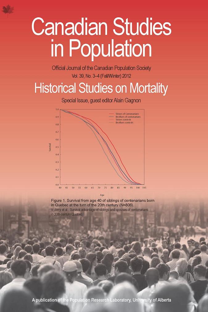 					View Vol. 39 No. 3-4 (2012): Special issue on Historical Studies in Mortality
				