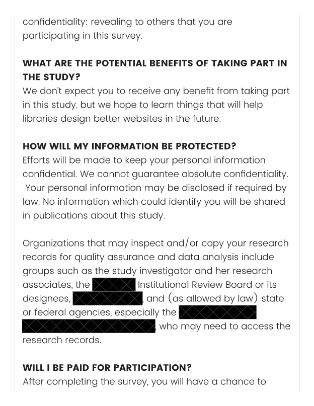 Consent to participate in research