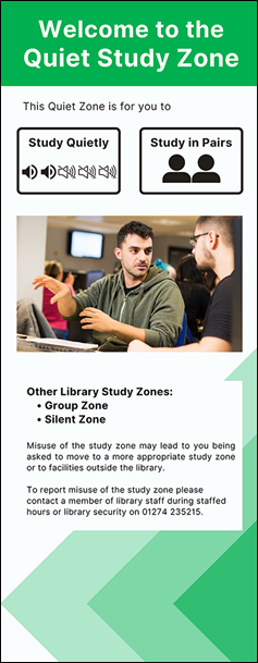 Figure 3
A quiet study zone banner.
