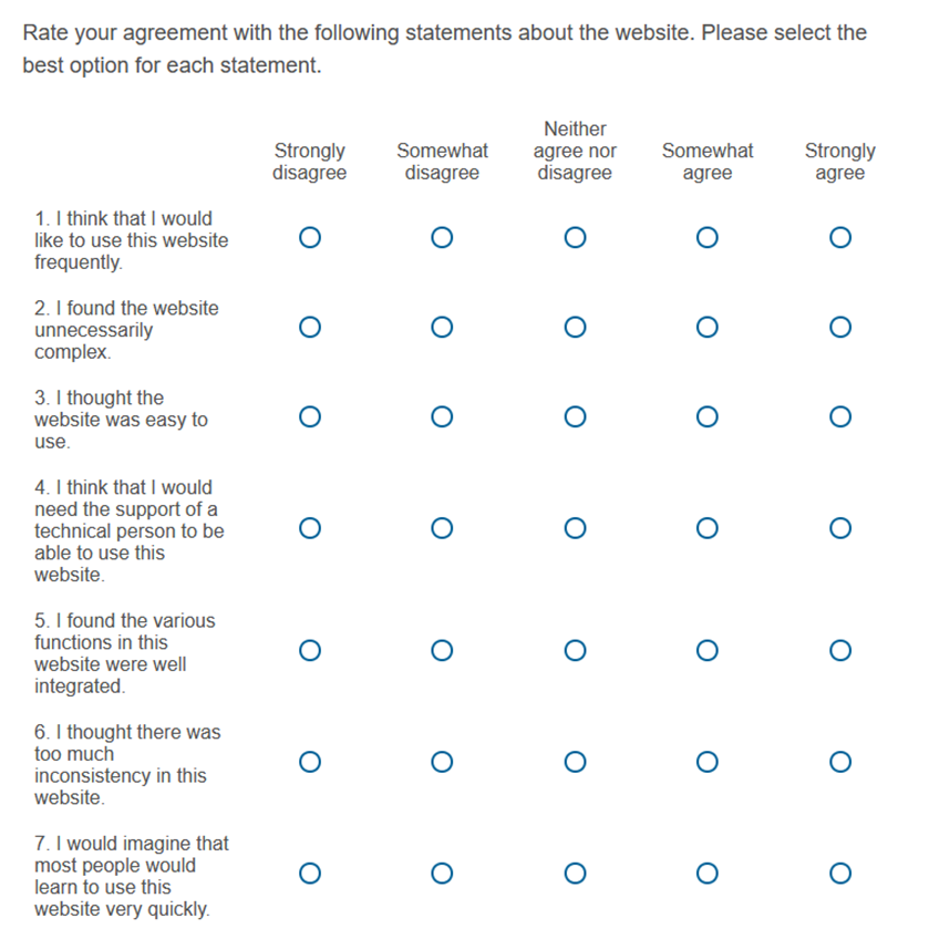 A screenshot of a survey

AI-generated content may be incorrect.