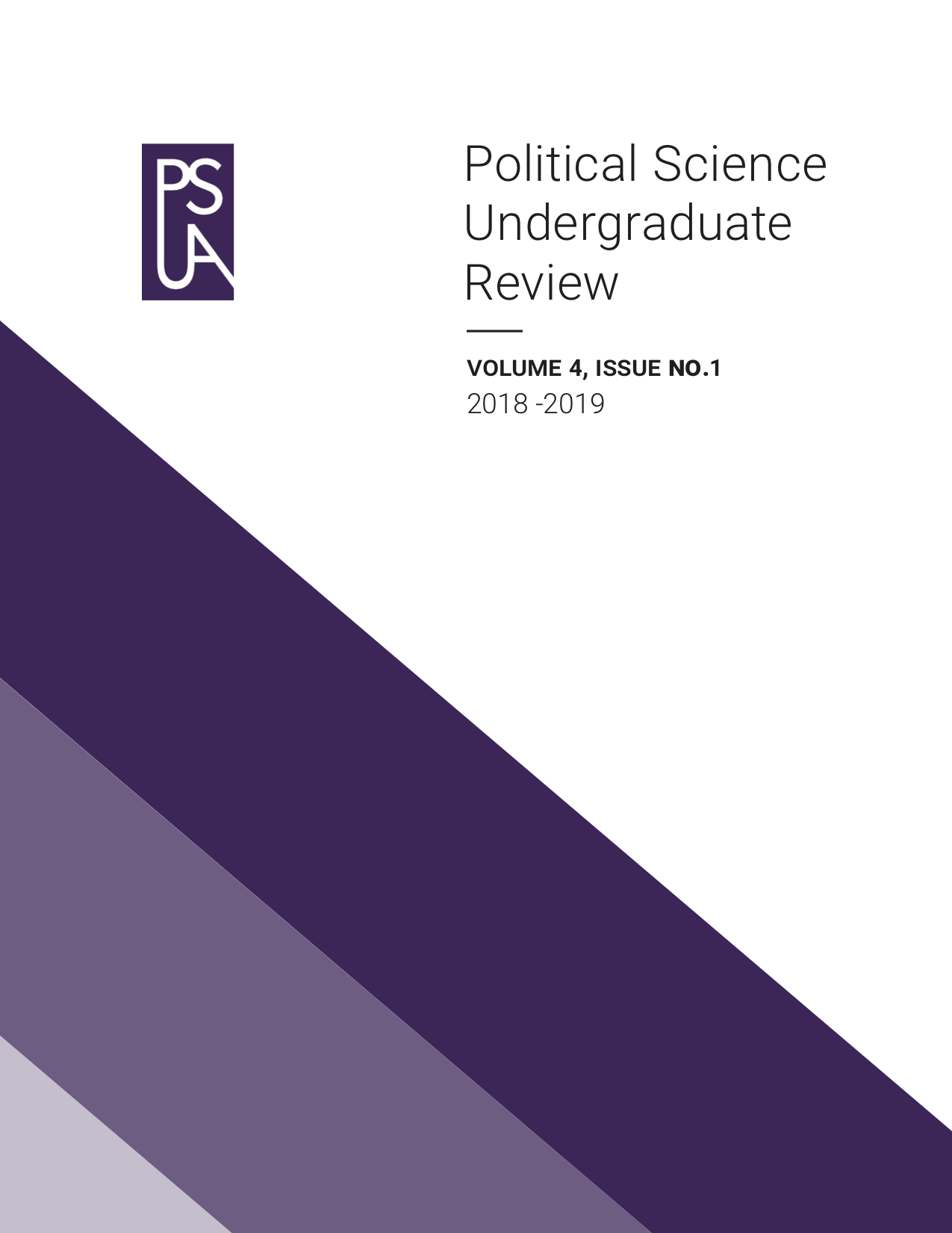 					View Vol. 4 No. 1 (2019): Political Science Undergraduate Review
				
